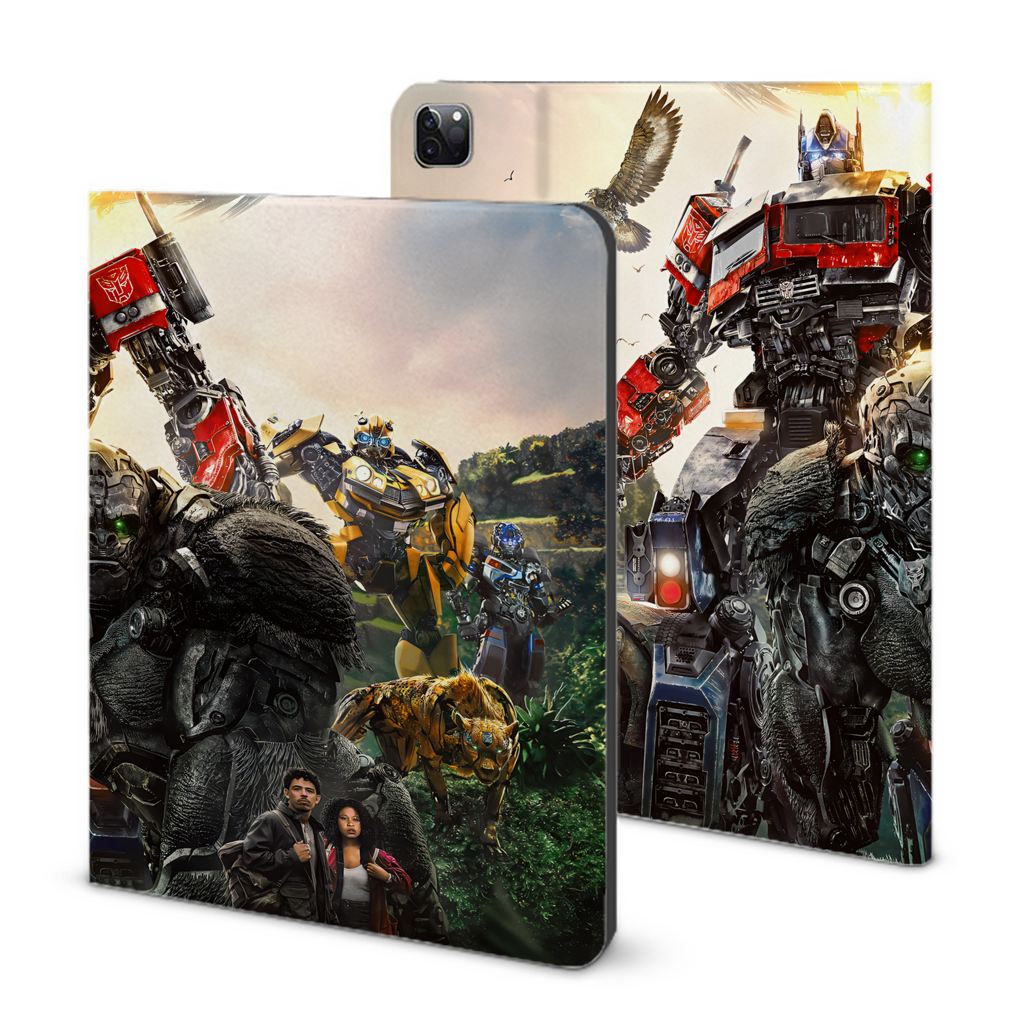 （画像用） Transformers トランスフォーマー IPad ケース ブック型 PUレザー TPU 耐衝撃 軽量 薄型 ペン収納なし 全面保護 IPad 各モデル対応